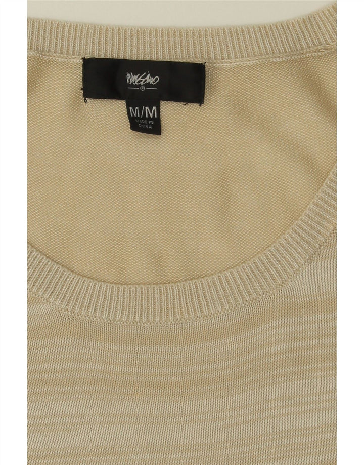 MOSSIMO Womens Boat Neck Jumper Sweater UK 12 Medium Beige Flecked Vintage Mossimo and Second-Hand Mossimo from Messina Hembry 