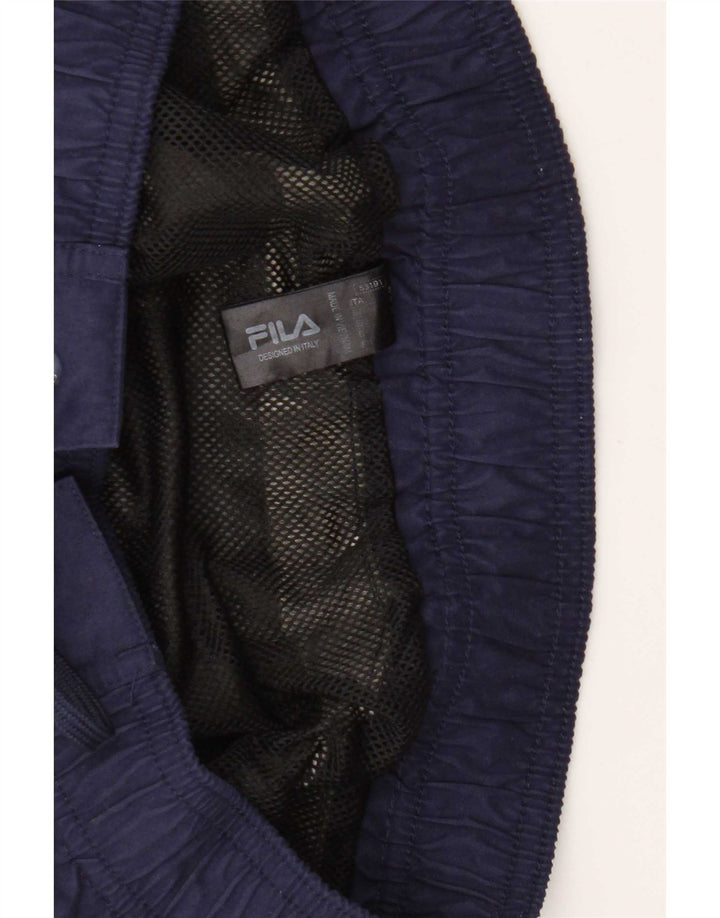 Fila Mens Graphic Swimming Shorts Small Grey Colourblock Polyester