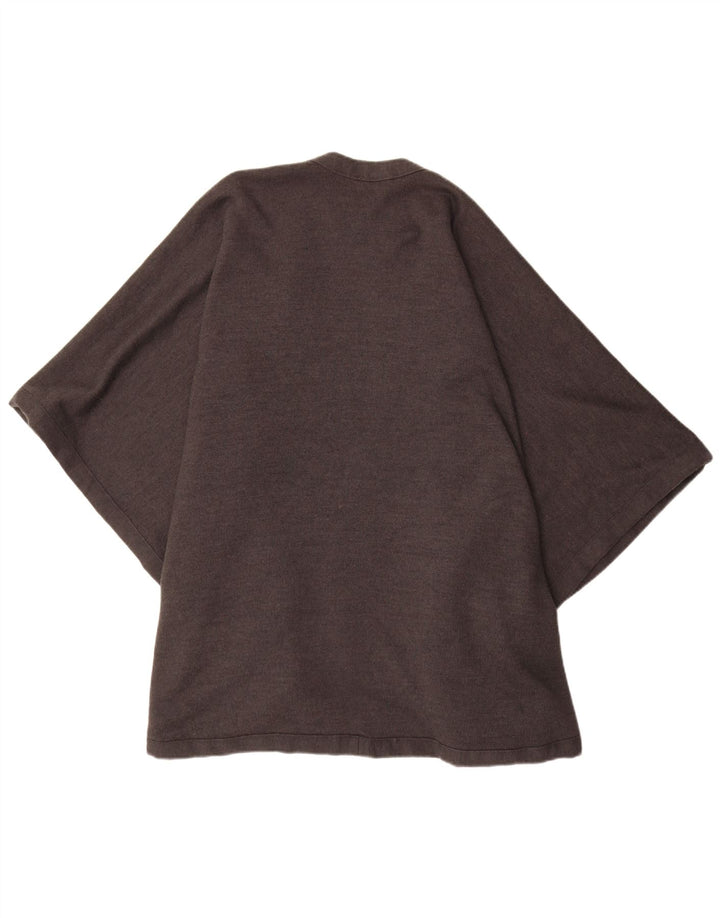 CELLINI Womens Poncho Cardigan Sweater One Size Grey Colourblock