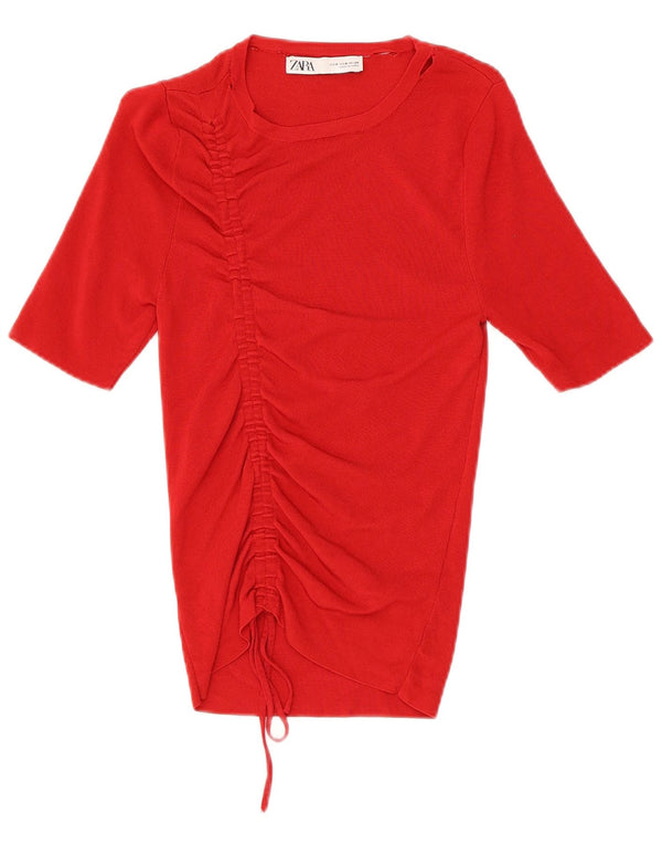 Zara Womens Blouse Top UK 8 Small Red