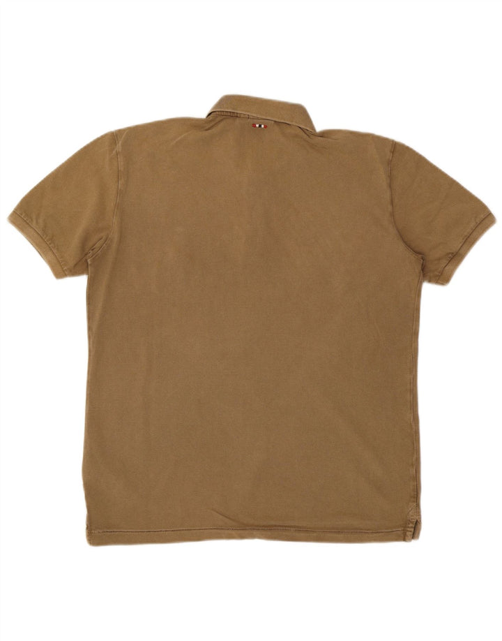 Napapijri Mens Polo Shirt Large Brown