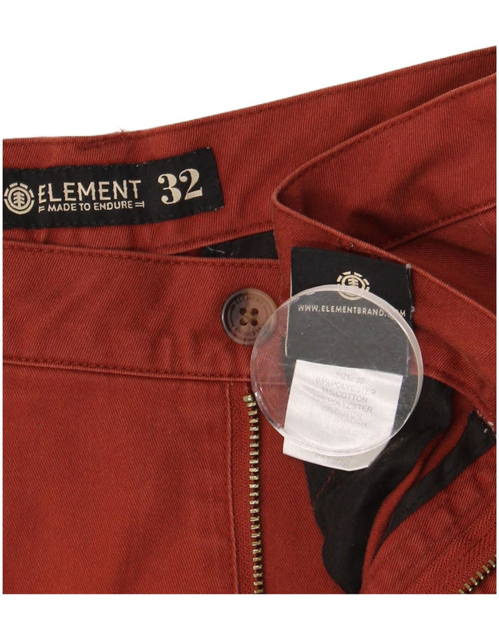 Element Mens Chino Shorts  W32 Medium Brown Polyester