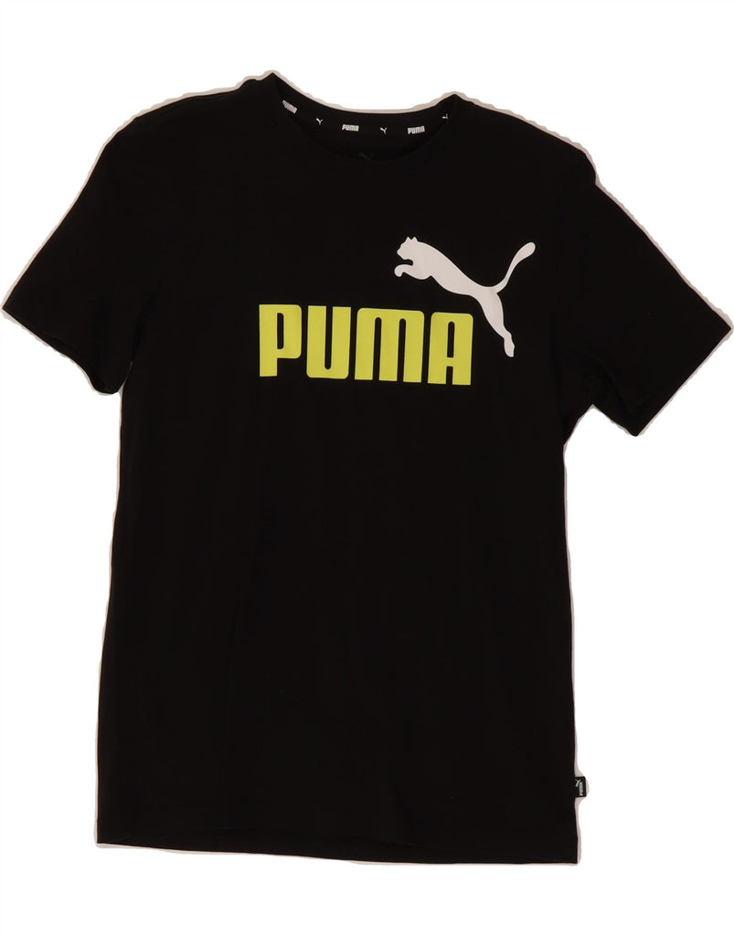 PUMA Boys Graphic T-Shirt Top 13-14 Years Black Vintage Puma and Second-Hand Puma from Messina Hembry 