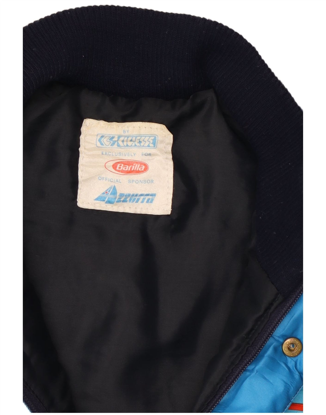 Azzurra Mens Padded Gilet UK 40 Large Navy Blue Colourblock