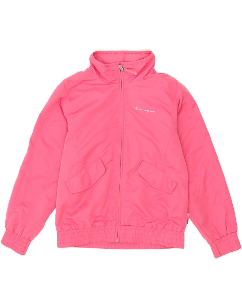 CHAMPION Girls Outdoor Bomber Jacket 9-10 Years Medium  Pink Polyester | Vintage Champion | Thrift | Second-Hand Champion | Used Clothing | Messina Hembry 