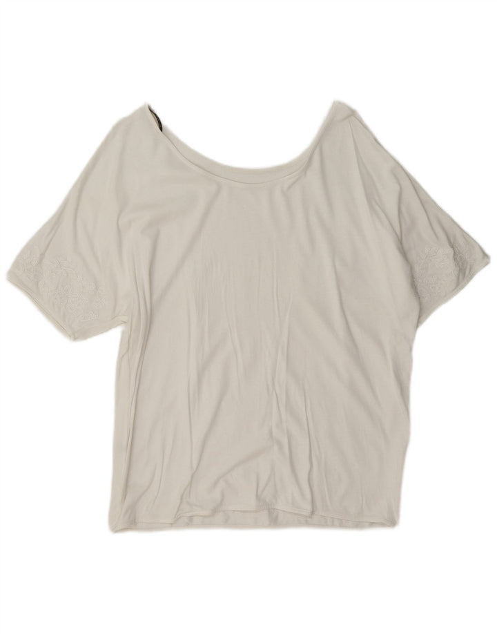 Massimo Dutti Womens Blouse Top UK 16 Large White Floral