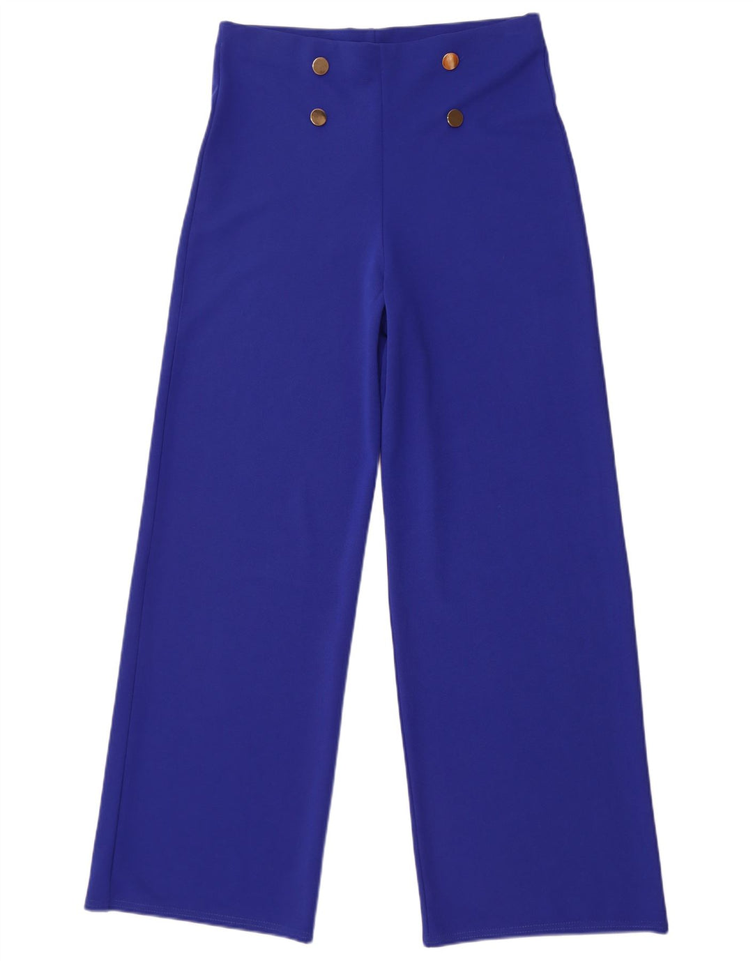 Quiz Womens Straight Casual Trousers UK 12 Medium W30 L31 Blue Polyester