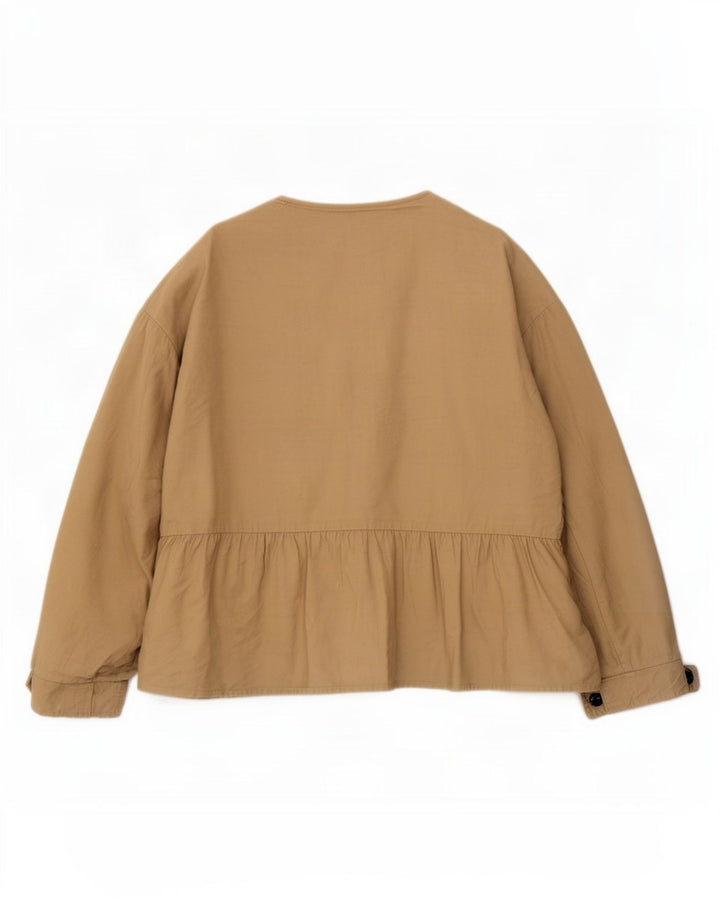 Zara Womens Utility Jacket UK 16 Large Beige Viscose