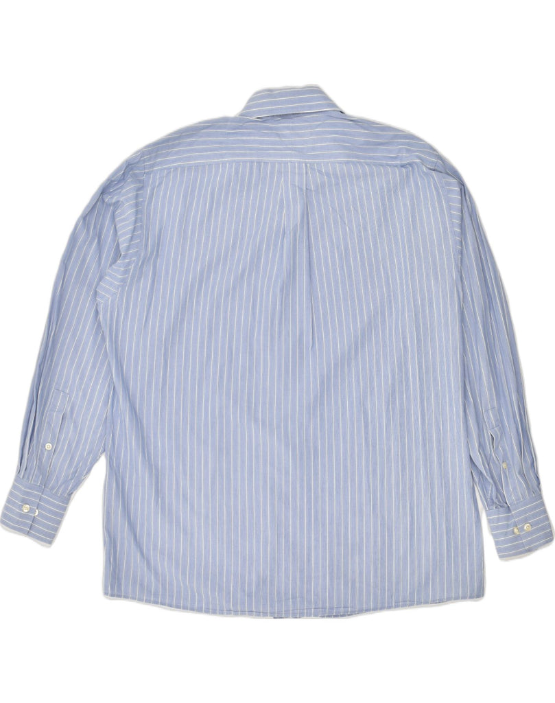 MICHAEL KORS Mens Shirt Size 16 1/2 Large Blue Striped Cotton | Vintage Michael Kors | Thrift | Second-Hand Michael Kors | Used Clothing | Messina Hembry 