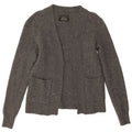 All Saints Womens Open Cardigan Sweater UK 10 Small Grey Lambswool