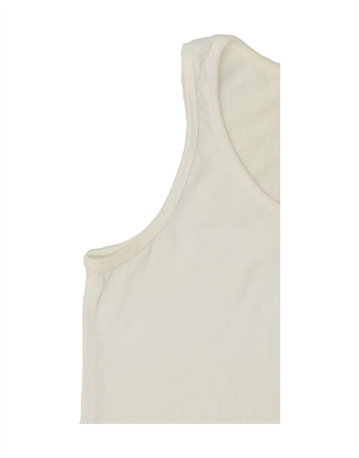 LEVI'S Womens Vest Top UK 6 XS White Vintage Levi's and Second-Hand Levi's from Messina Hembry 