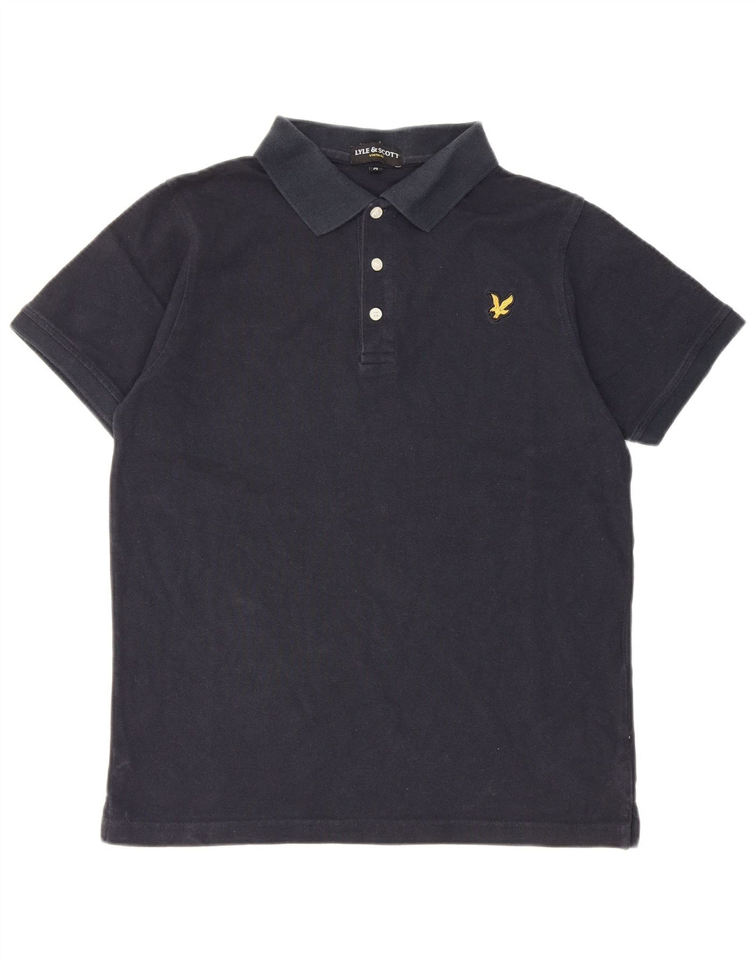 Lyle & Scott Mens Polo Shirt Medium Navy Blue Cotton