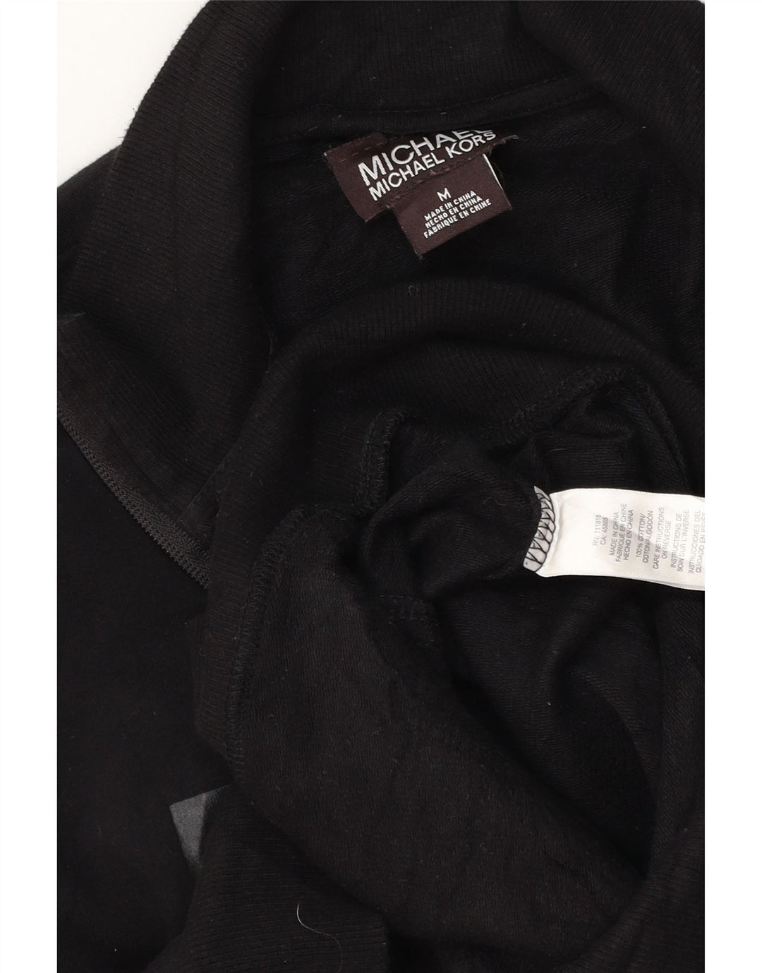 Michael Kors Mens Graphic Tracksuit Top Jacket Medium Black Cotton