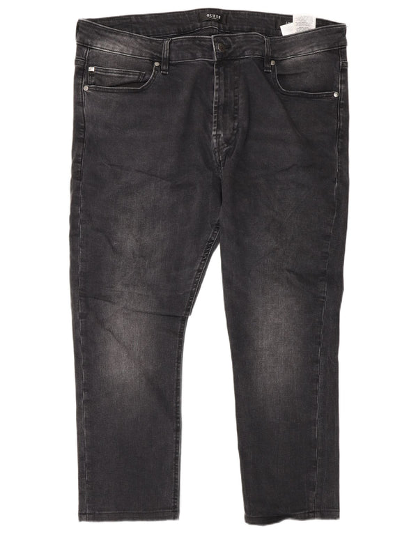 Guess Mens Chris Skinny Jeans W38 L26 Grey Cotton