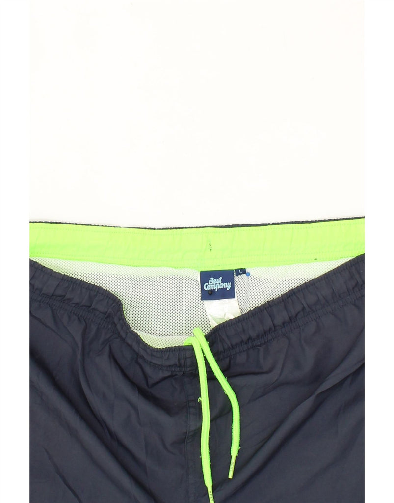 BEST COMPANY Mens Swimming Shorts Large  Navy Blue Polyester Vintage Best Company and Second-Hand Best Company from Messina Hembry 