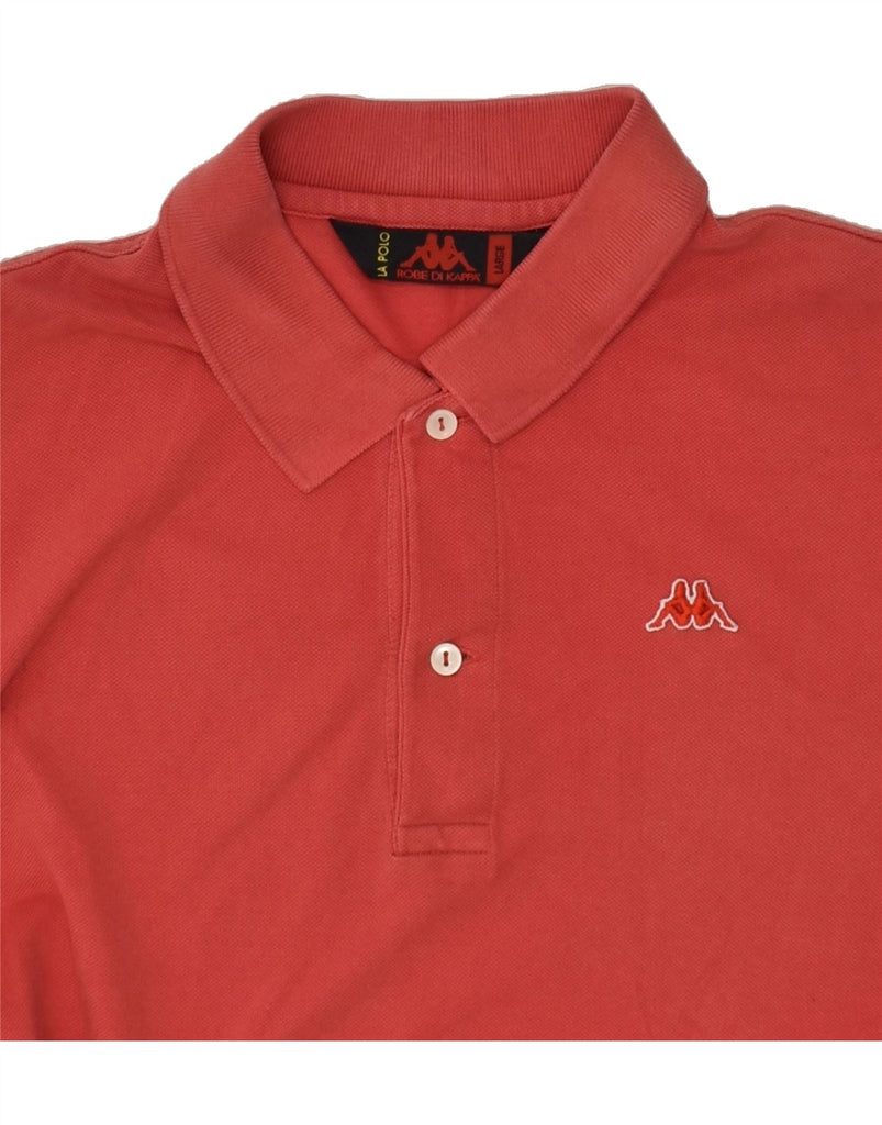 KAPPA Mens Polo Shirt Large Red Cotton | Vintage Kappa | Thrift | Second-Hand Kappa | Used Clothing | Messina Hembry 