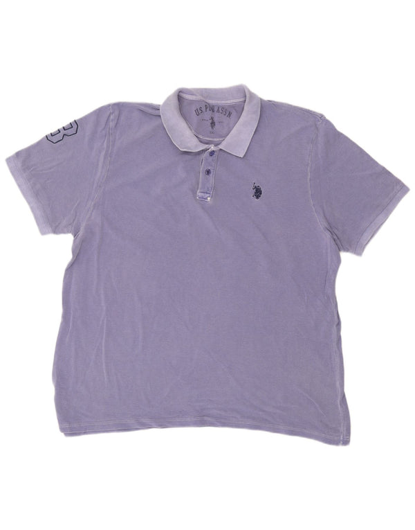 U.S. POLO ASSN. Mens Graphic Polo Shirt 5XL Purple
