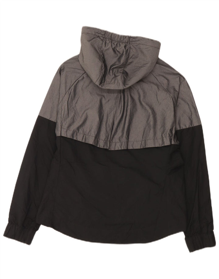 Nike Mens Hooded Rain Jacket UK 38 Medium Grey Colourblock Nylon