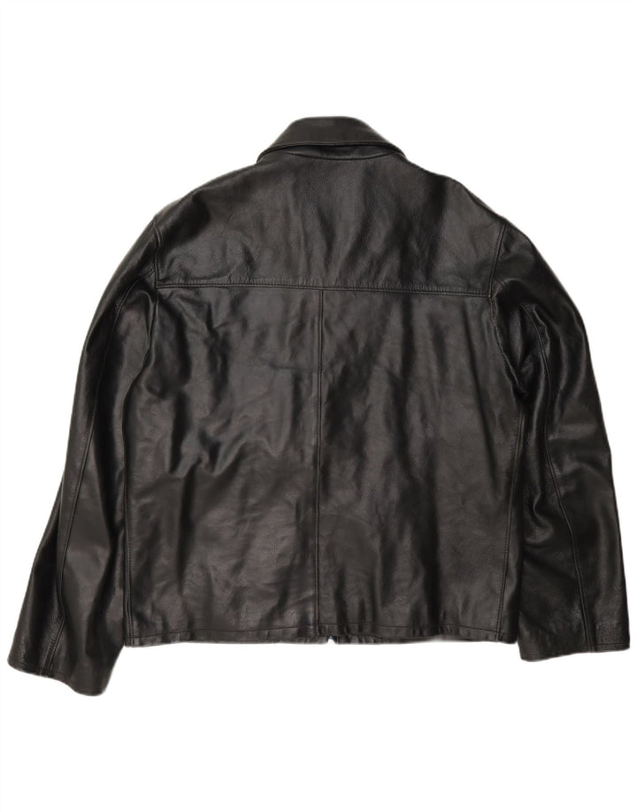 Vintage Mens Leather Jacket UK 40 Large Black