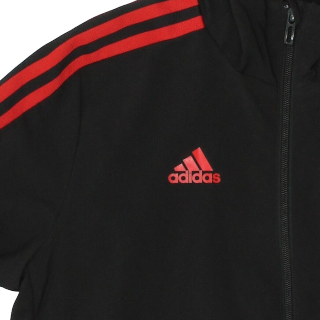 Bayern Munich Boys Black Full Zip Adidas Hoodie Training Jacket | Kids Football | Vintage Messina Hembry | Thrift | Second-Hand Messina Hembry | Used Clothing | Messina Hembry 