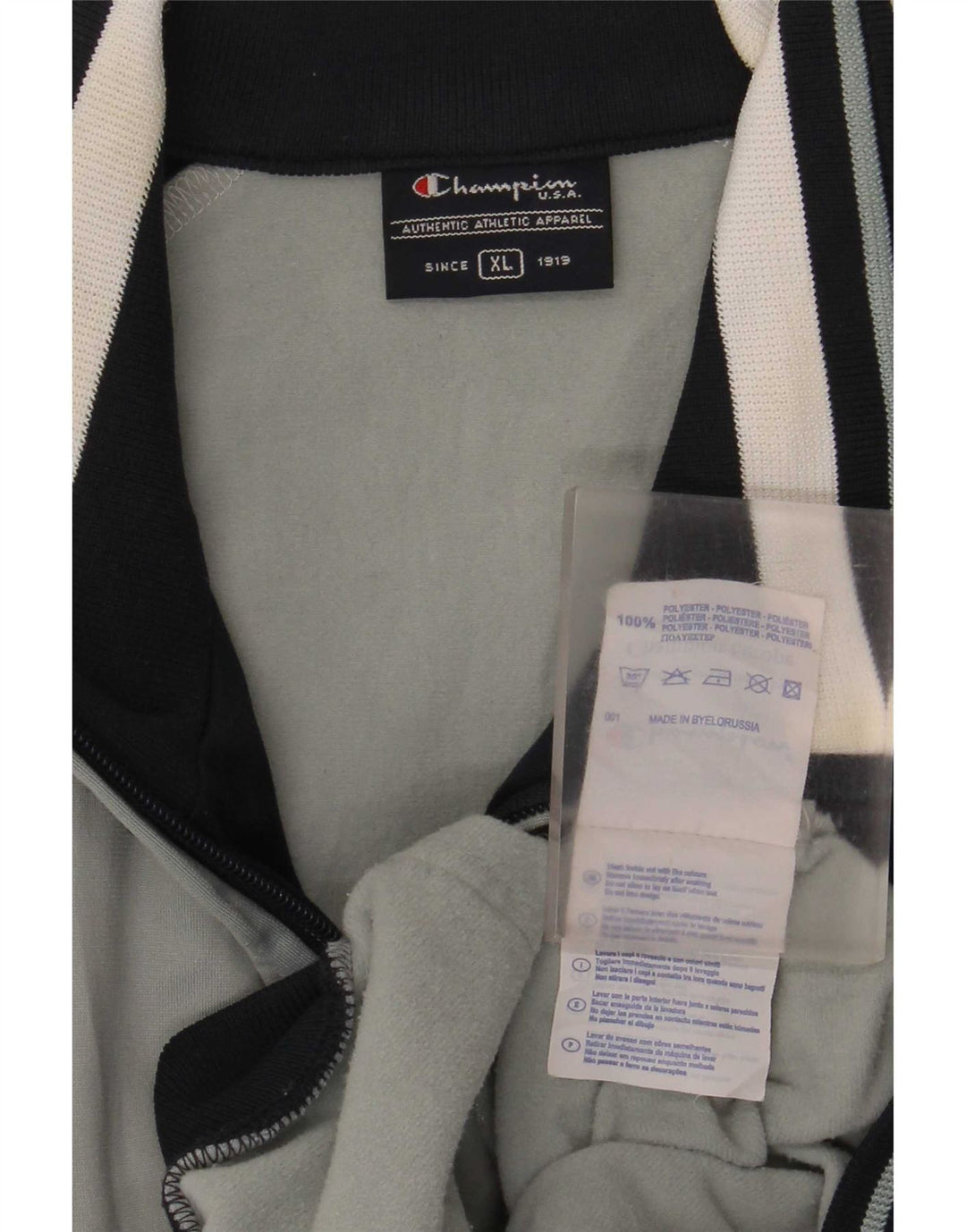 Champion Mens Tracksuit Top Jacket XL Grey Colourblock Polyester
