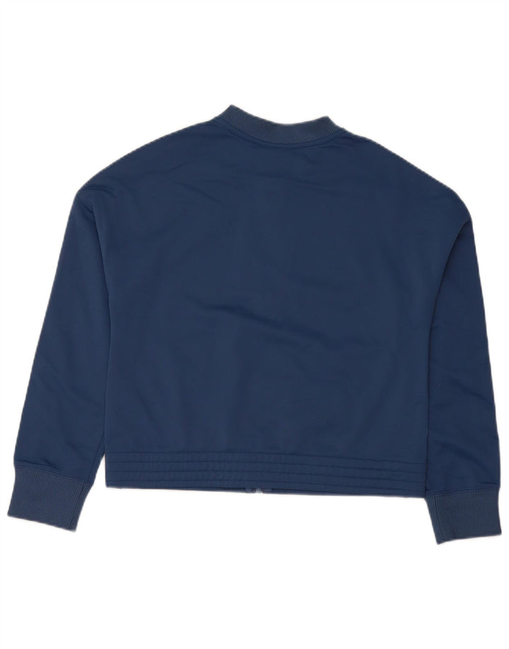 Nike Boys Graphic Tracksuit Top Jacket 12-13 Years Large Blue Colourblock