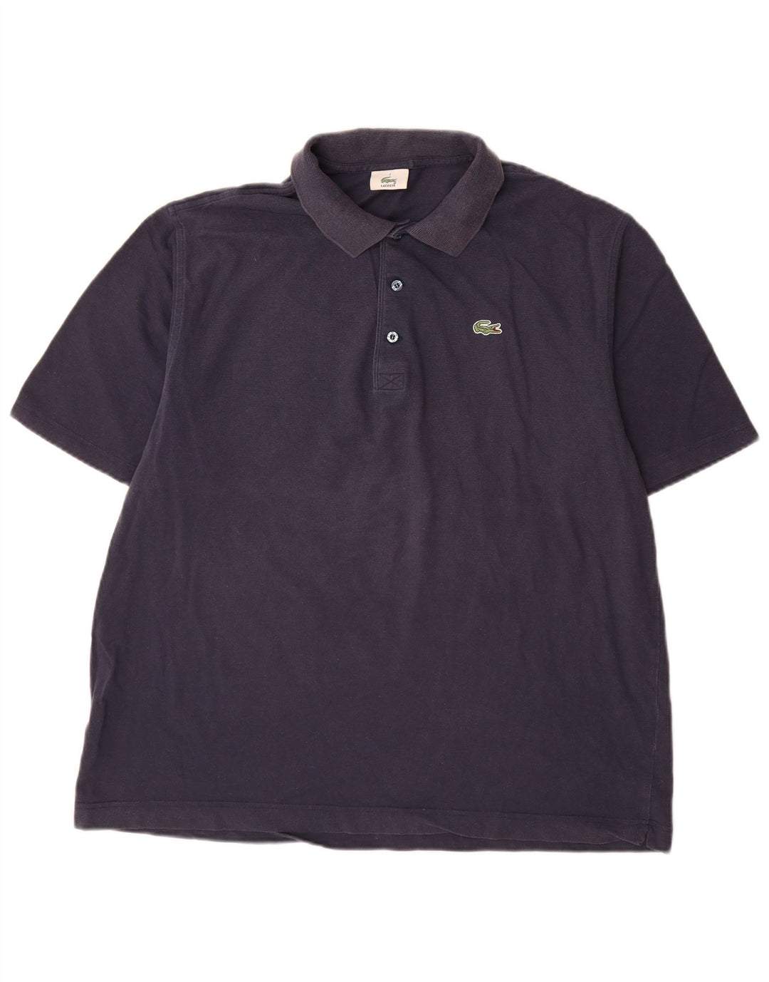 Lacoste Mens Polo Shirt Size 7 XL Navy Blue Cotton