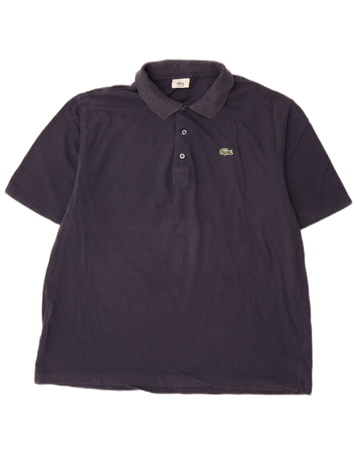 Lacoste Mens Polo Shirt Size 7 XL Navy Blue Cotton