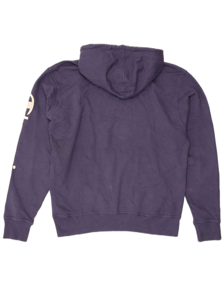 Champion Mens Graphic Regular Fit Hoodie Jumper Medium Navy Blue Cotton