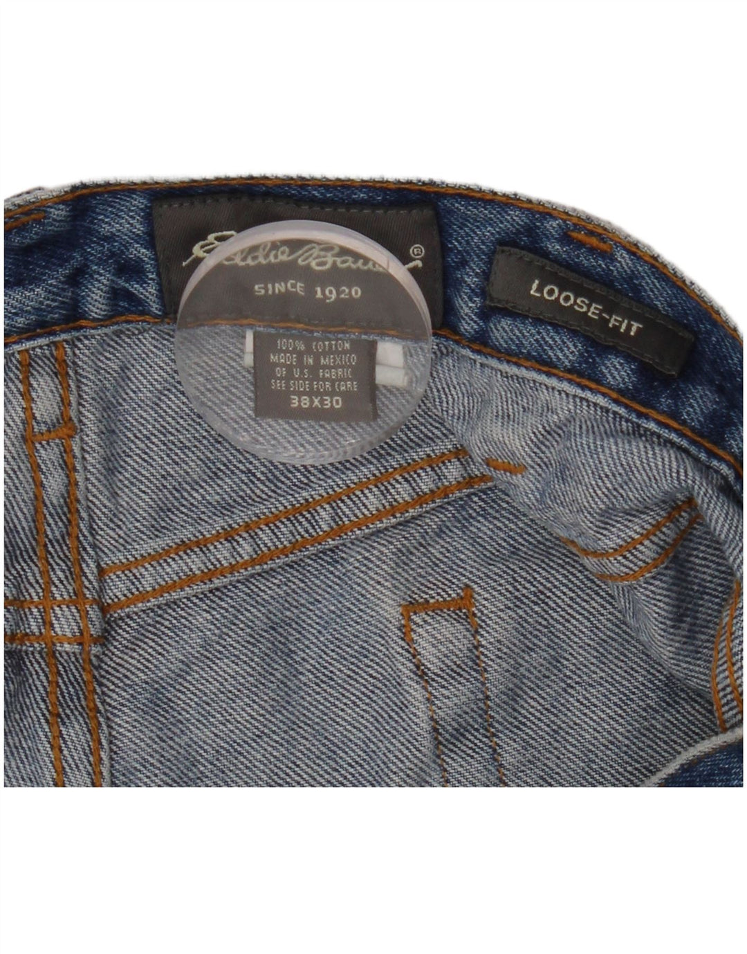 Eddie Bauer Mens Loose Jeans W38 L30 Blue Cotton