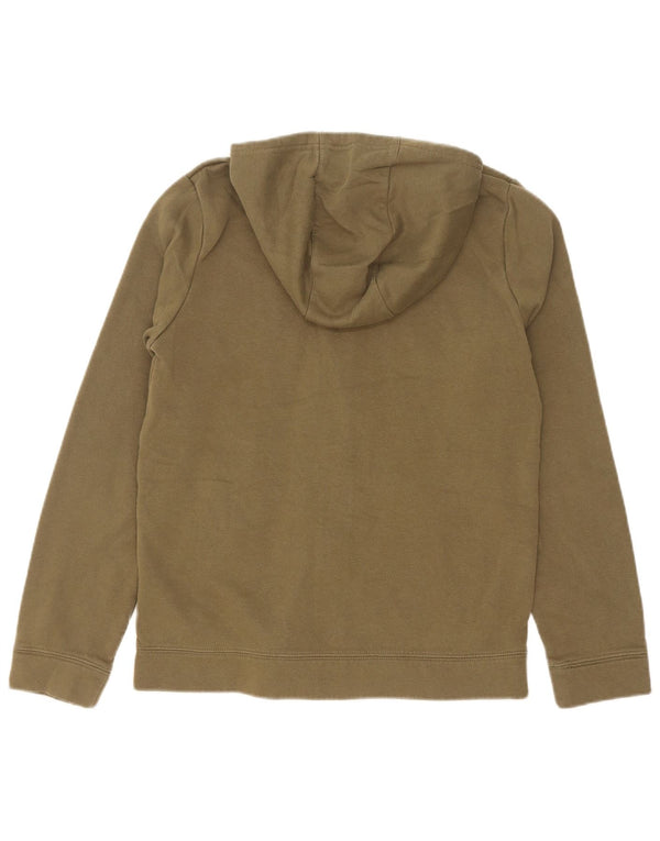 Nike Boys Zip Hoodie Sweater 13-14 Years XL Khaki Cotton