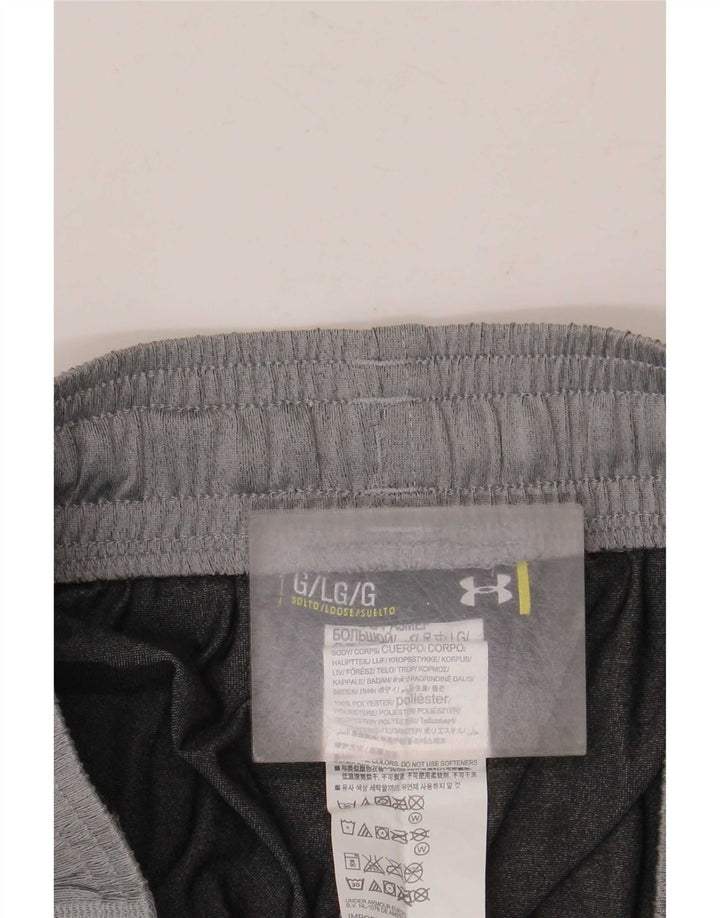 Under Armour Mens Tracksuit Trousers Large Grey Colourblock Polyester