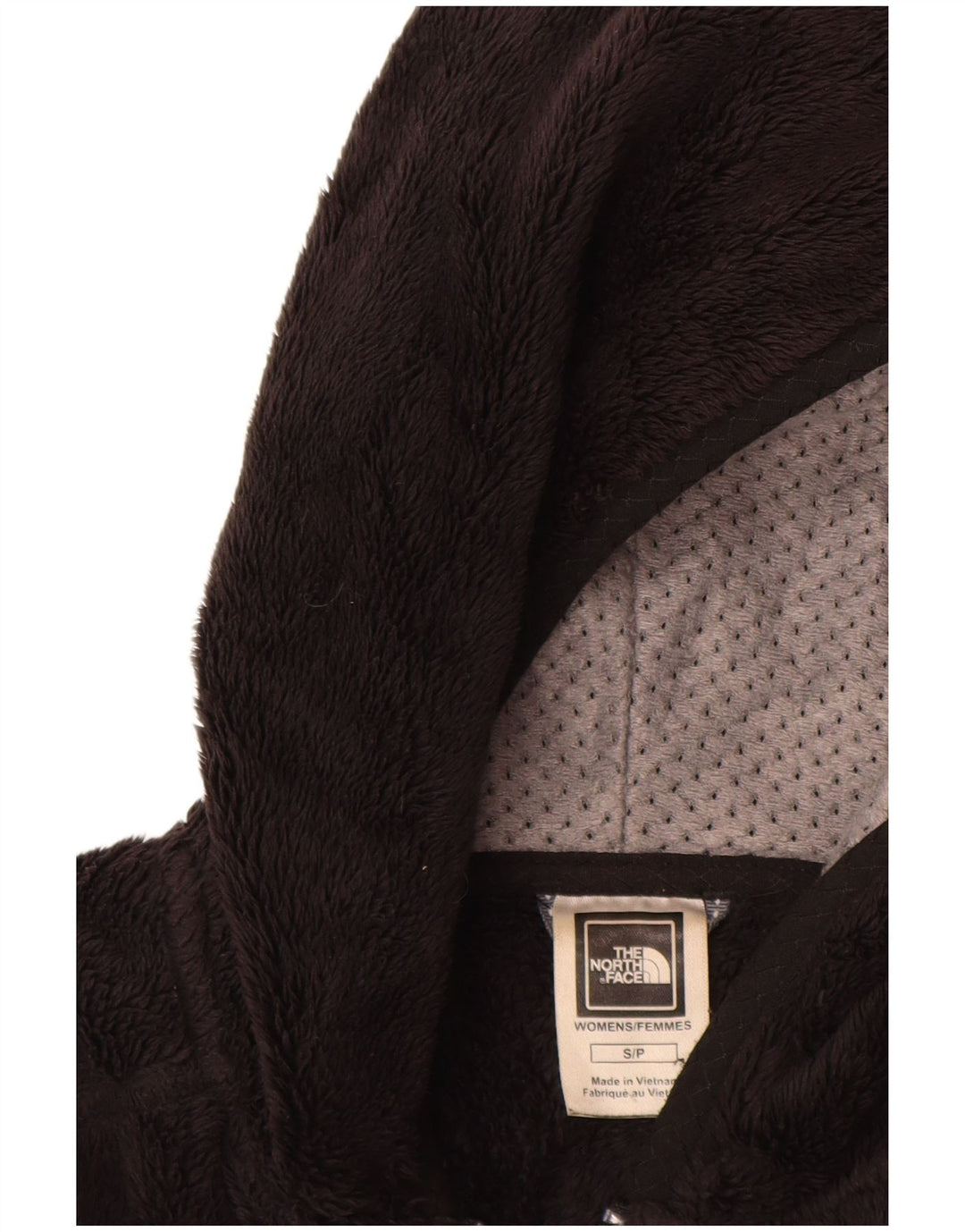 THE NORTH FACE Womens Hooded Fleece Jacket UK 10 Small Black Polyester