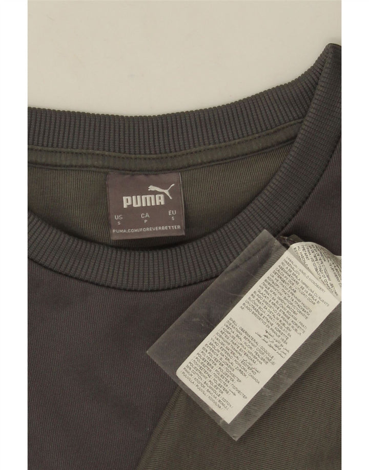 Puma Mens Graphic Sweatshirt Jumper Small Grey Polyester