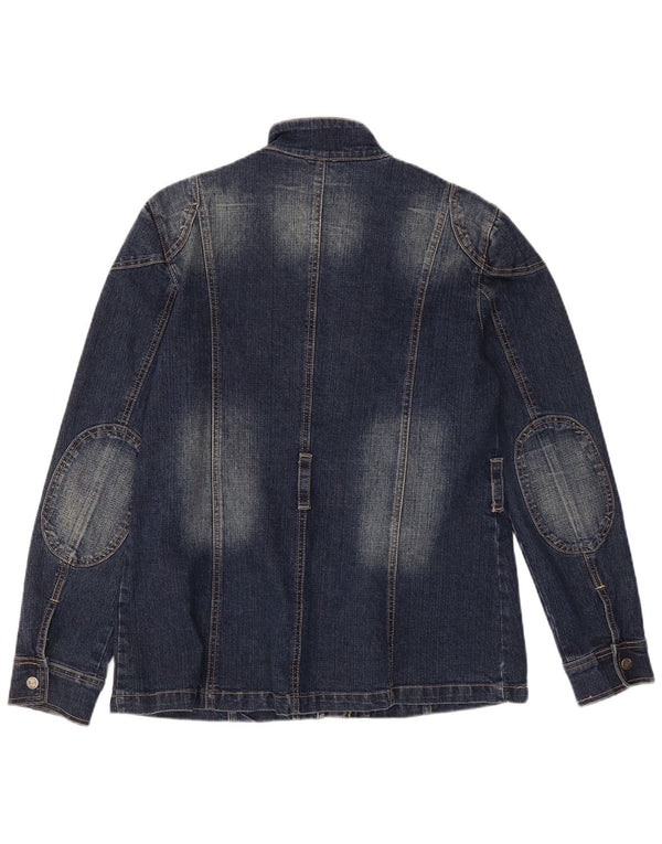 XFN Jeans Womens Denim Jacket UK 18 XL Navy Blue Cotton