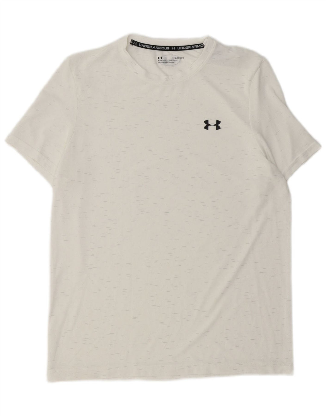 Under Armour Mens T-Shirt Top Large White Flecked Nylon