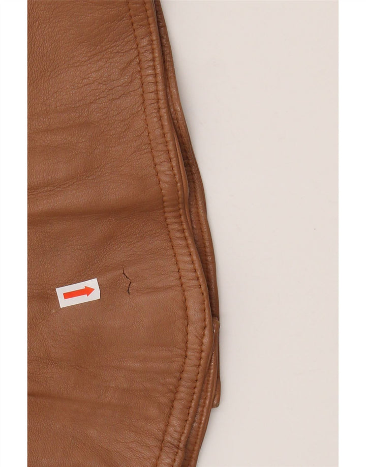 Vintage Womens Leather Jacket UK 14 Medium Brown Leather