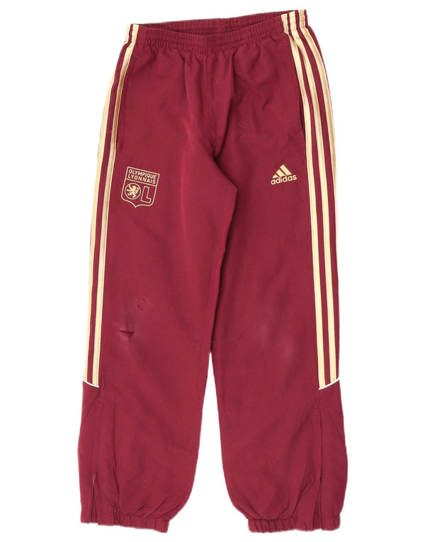 Adidas Boys Tracksuit Trousers Joggers 9-10 Years W26 L24 Maroon Sports