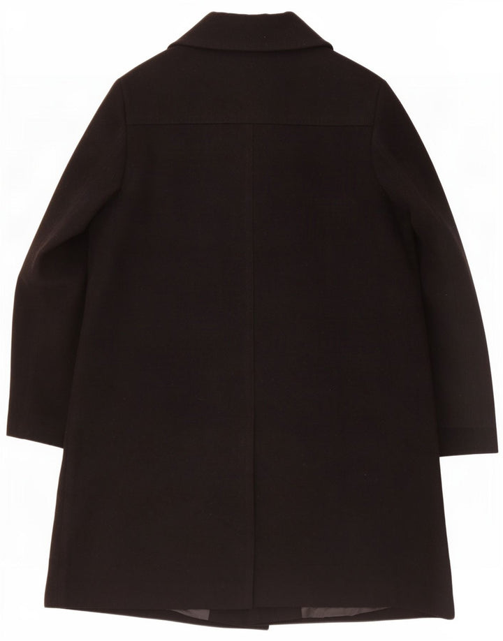 Marks & Spencer Womens Overcoat UK 16 Large Black Polyester