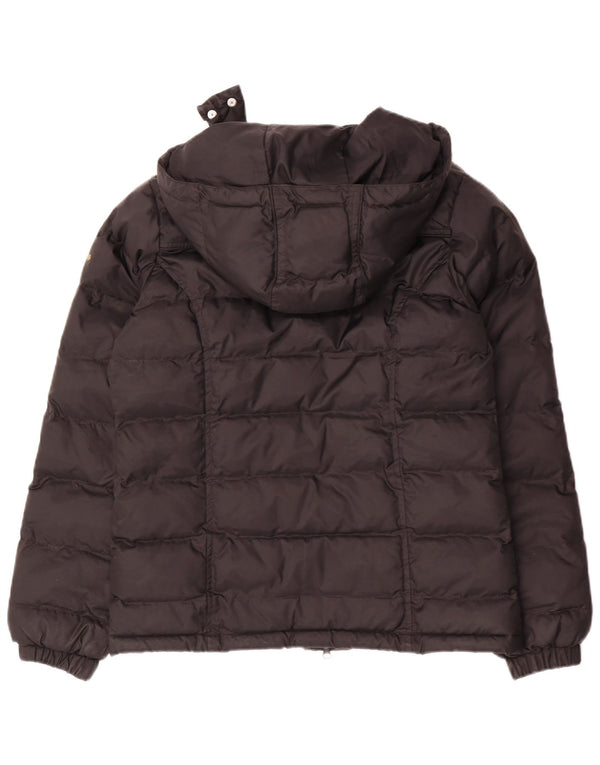 Lee Womens Hooded Oversized Padded Jacket UK 6 XS Black Polyamide