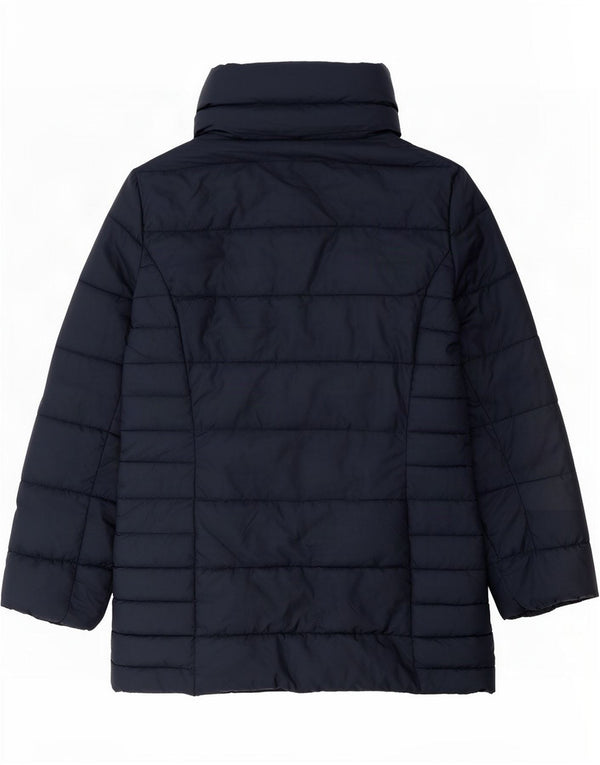 Marks & Spencer Womens Padded Coat UK 12 Medium Navy Blue Polyester