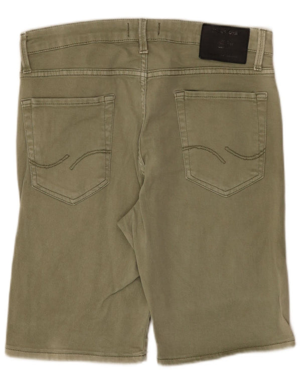 Jack & Jones Mens Denim Shorts Large W34 Khaki