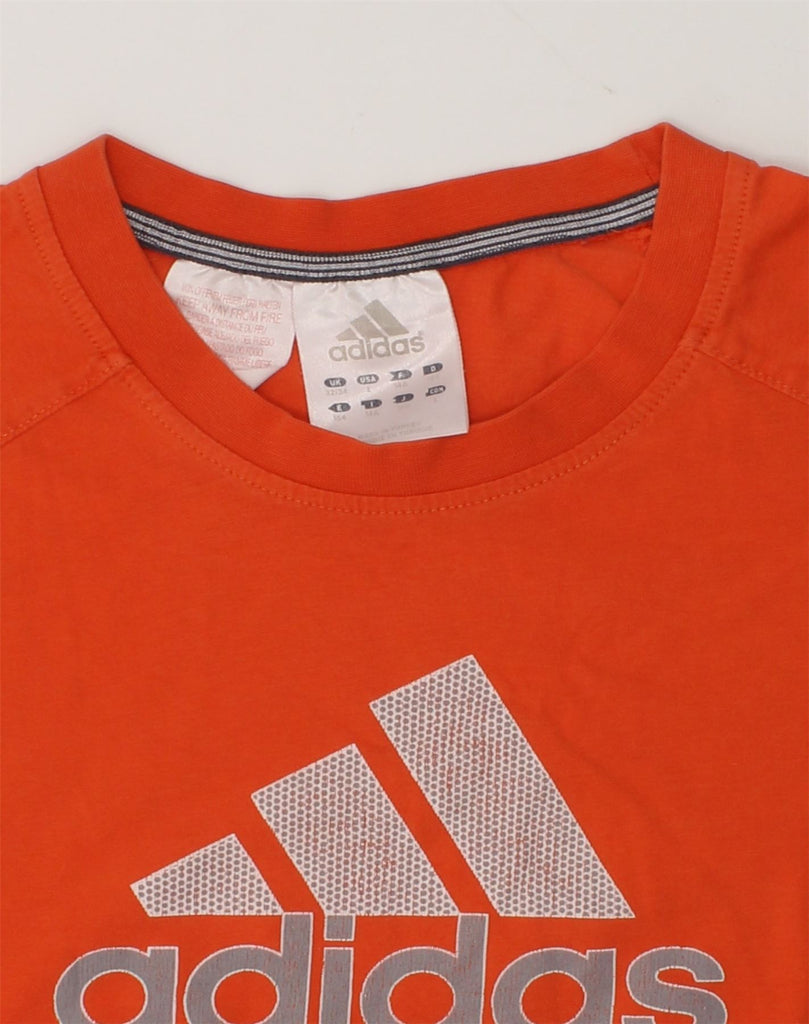 ADIDAS Boys Graphic T-Shirt Top 13-14 Years Orange Cotton | Vintage Adidas | Thrift | Second-Hand Adidas | Used Clothing | Messina Hembry 