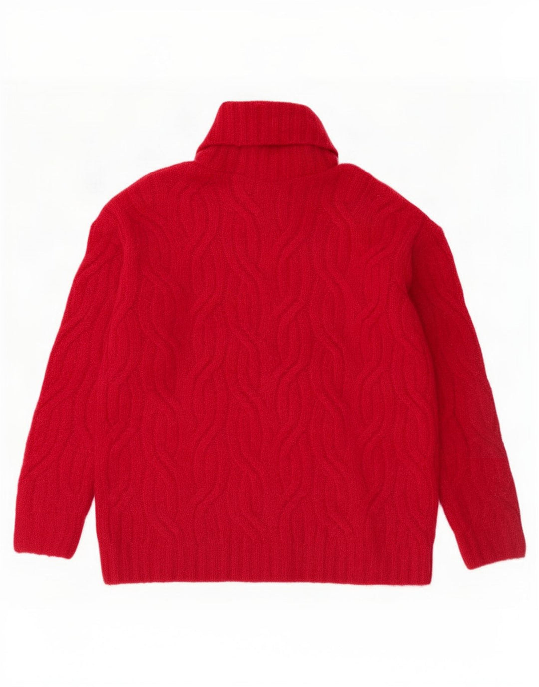 Marks & Spencer Womens Oversized Roll Neck Jumper Sweater UK 6 XS Red