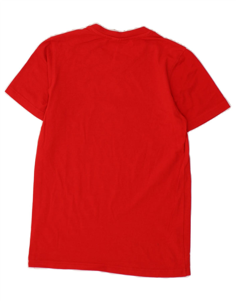 ADIDAS Womens Graphic T-Shirt Top UK 6 XS Red Cotton Vintage Adidas and Second-Hand Adidas from Messina Hembry 