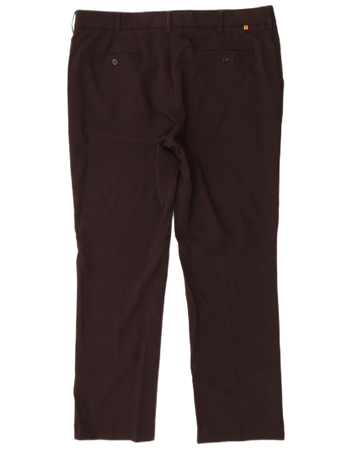 Farah Mens Straight Suit Trousers W40 L31 Black Polyester