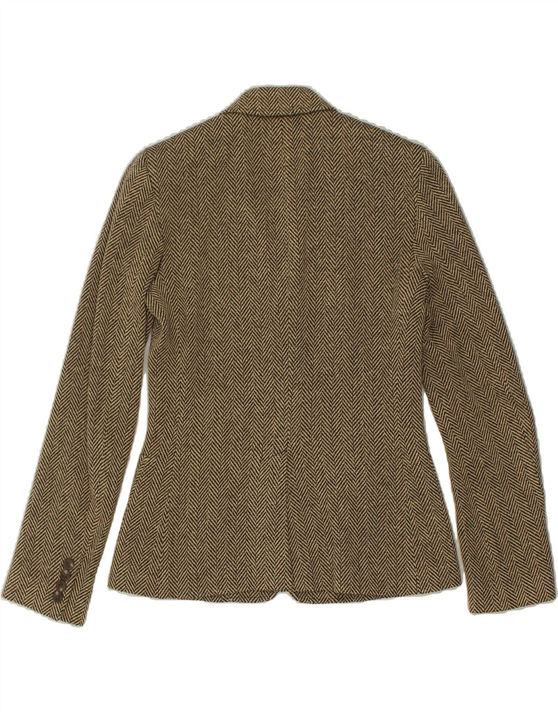 RALPH LAUREN Womens 3 Button Blazer Jacket US 4 Small Brown Herringbone | Vintage Ralph Lauren | Thrift | Second-Hand Ralph Lauren | Used Clothing | Messina Hembry 