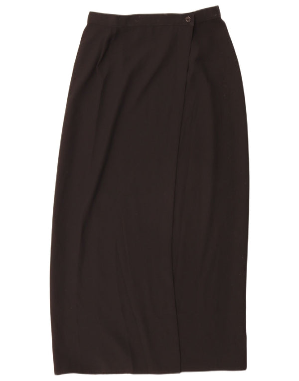 Marks & Spencer Womens Wrap Skirt UK 12 Medium W28  Black Polyester