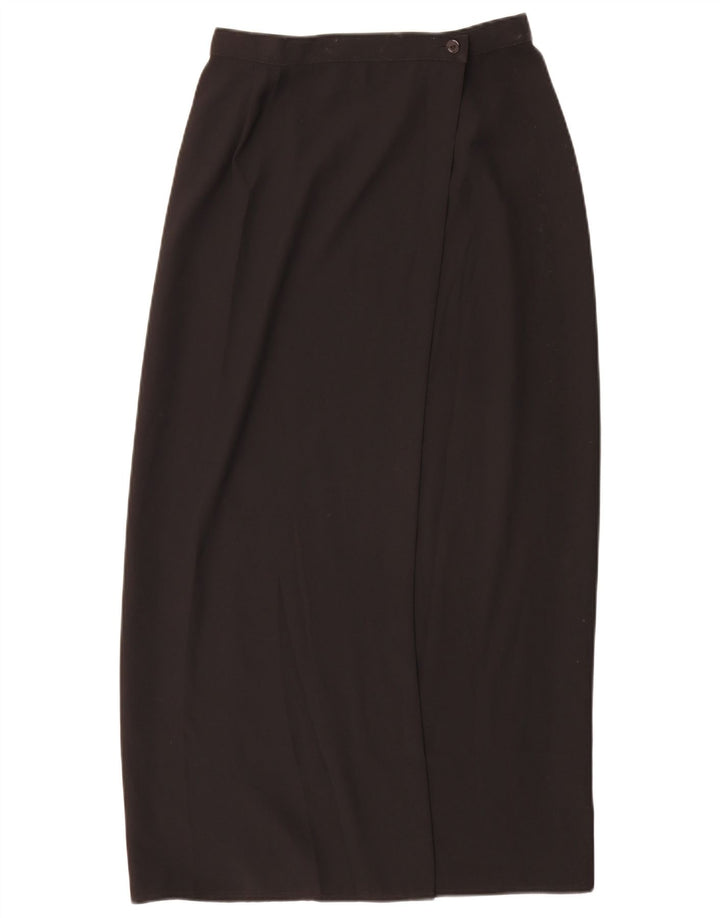 Marks & Spencer Womens Wrap Skirt UK 12 Medium W28  Black Polyester