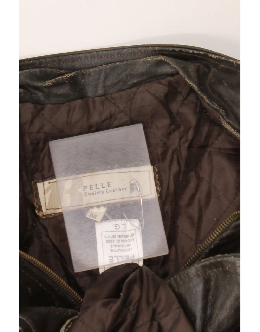 VINTAGE Womens 3/4 Sleeve Leather Jacket UK 14 Medium Brown Leather